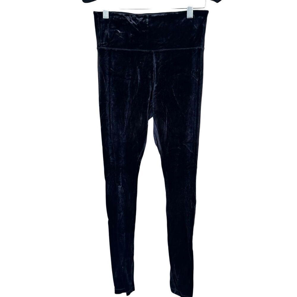 Athleta Elation Velvet Leggings in Black - Size Medium